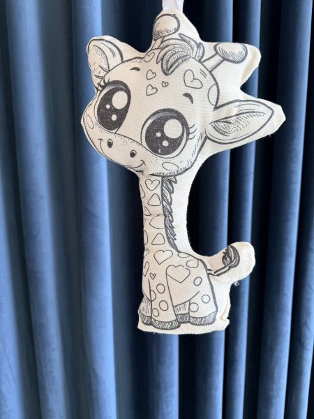 دمية تلوين زرافة +الوان