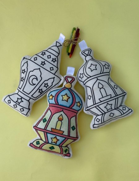 فانوس قماش تلوين + الوان صابون